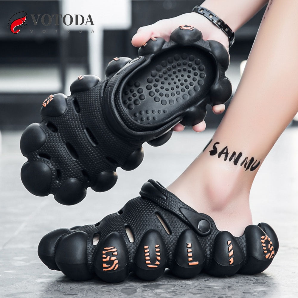 Summer Men Sneakers Slippers Bubble Slides Soft EVA Thick Sole Sandals Fashion Outdoors Hollow Clogs Women Man Beach Shoes - Charlie Dolly