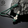 Norse Runes Beads Survival Rope Keychain Men's Lanyard Thor's Hammer Knife Pendant Keyring Car Key Accessories Handmade Jewelry - Charlie Dolly