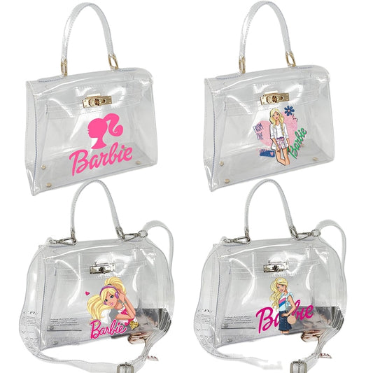 Barbie Diy Female Bag Fashion Women Transparent Jelly Tote Bags Princess Y2K Girls Handbag Shoulder Messenger Bag Pouch Gifts - Charlie Dolly