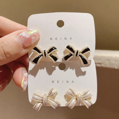 Cute Bowknot Stud Earrings For Women Golden Korean Accessoires Fashion Jewelry pendientes mujer boucle d’oreille femme brincos