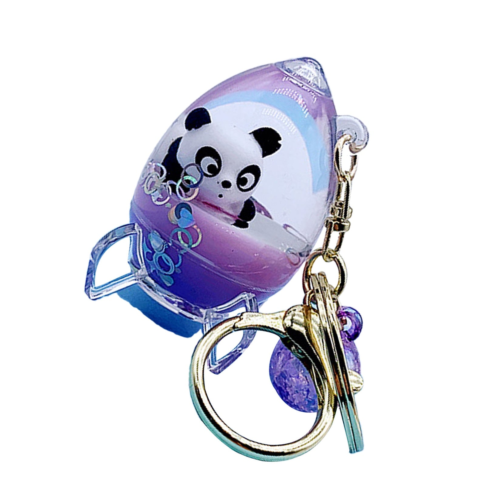 Panda Key Chains Women Cute Astronaut Animal Keychain As Gifts For Girls Astronaut Quicksand Floating Panda Panda Keychain As - Charlie Dolly