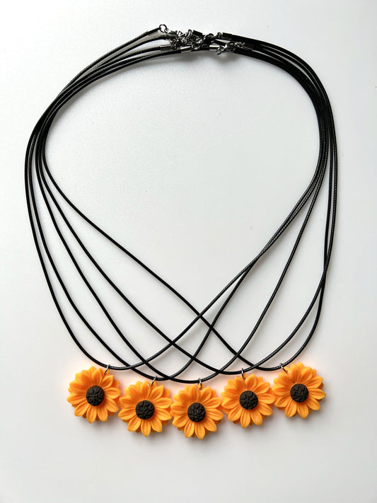 Sunflower Choker Necklace For Women Cute Flower Pearl Pendant Lady Girls Party Jewelry Accessories New Charm Gift - Charlie Dolly